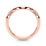 Infinity Half Eternity Ring in Gold & Platinum