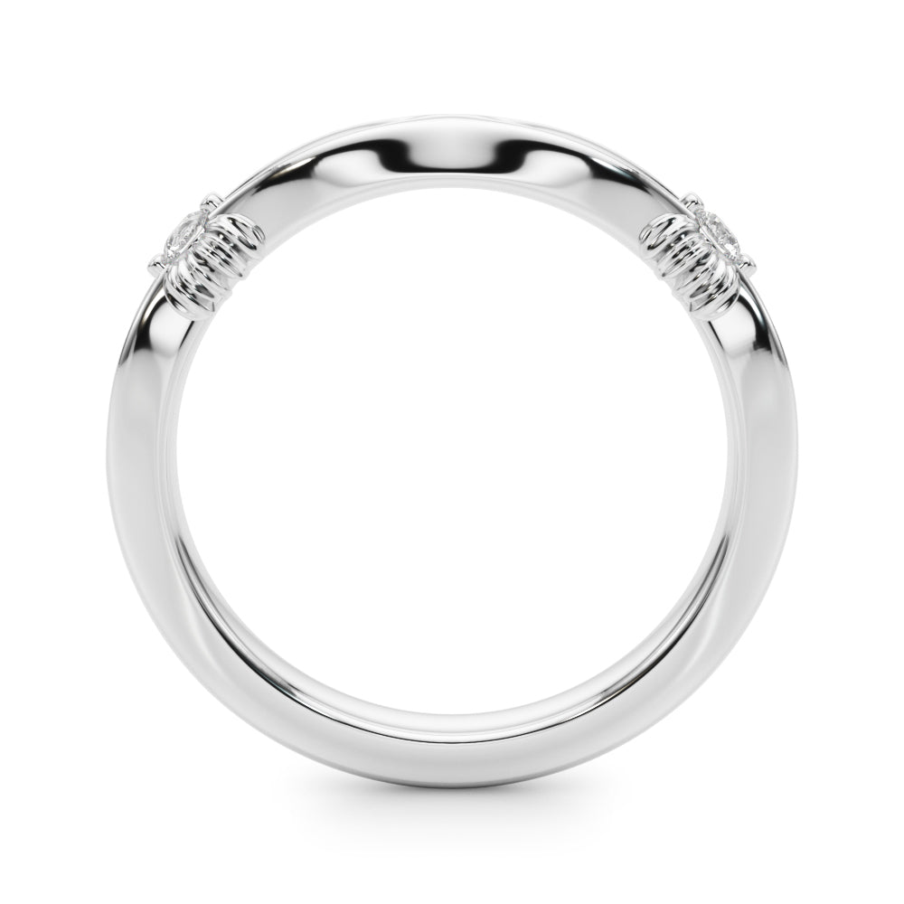 Infinity Half Eternity Ring in Gold & Platinum
