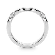 Infinity Half Eternity Ring in Gold & Platinum