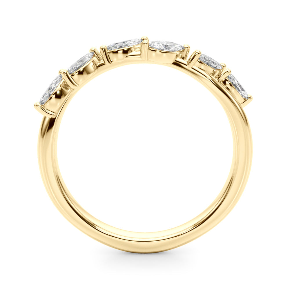 Marquise Half Eternity Ring in Gold & Platinum