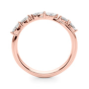 Marquise Half Eternity Ring in Gold & Platinum