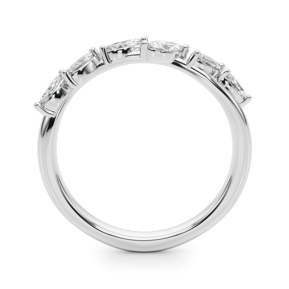 Marquise Half Eternity Ring in Gold & Platinum