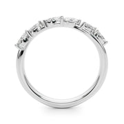 Marquise Half Eternity Ring in Gold & Platinum