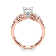 Signature Sidestone Round Diamond Engagement Ring in 10K/14K gold and platinum with certified lab-grown or natural diamonds