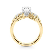 Signature Sidestone Round Diamond Engagement Ring in 10K/14K gold and platinum with certified lab-grown or natural diamonds