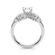 Signature Sidestone Round Diamond Engagement Ring in 10K/14K gold and platinum with certified lab-grown or natural diamonds