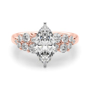 Signature Sidestone Round Diamond Engagement Ring in 10K/14K gold and platinum with certified lab-grown or natural diamonds