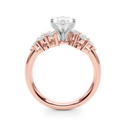 Signature Sidestone Round Diamond Engagement Ring in 10K/14K gold and platinum with certified lab-grown or natural diamonds