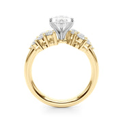 Signature Sidestone Round Diamond Engagement Ring in 10K/14K gold and platinum with certified lab-grown or natural diamonds