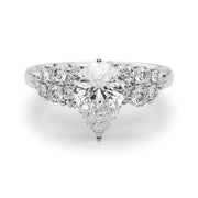 Signature Sidestone Round Diamond Engagement Ring in 10K/14K gold and platinum with certified lab-grown or natural diamonds