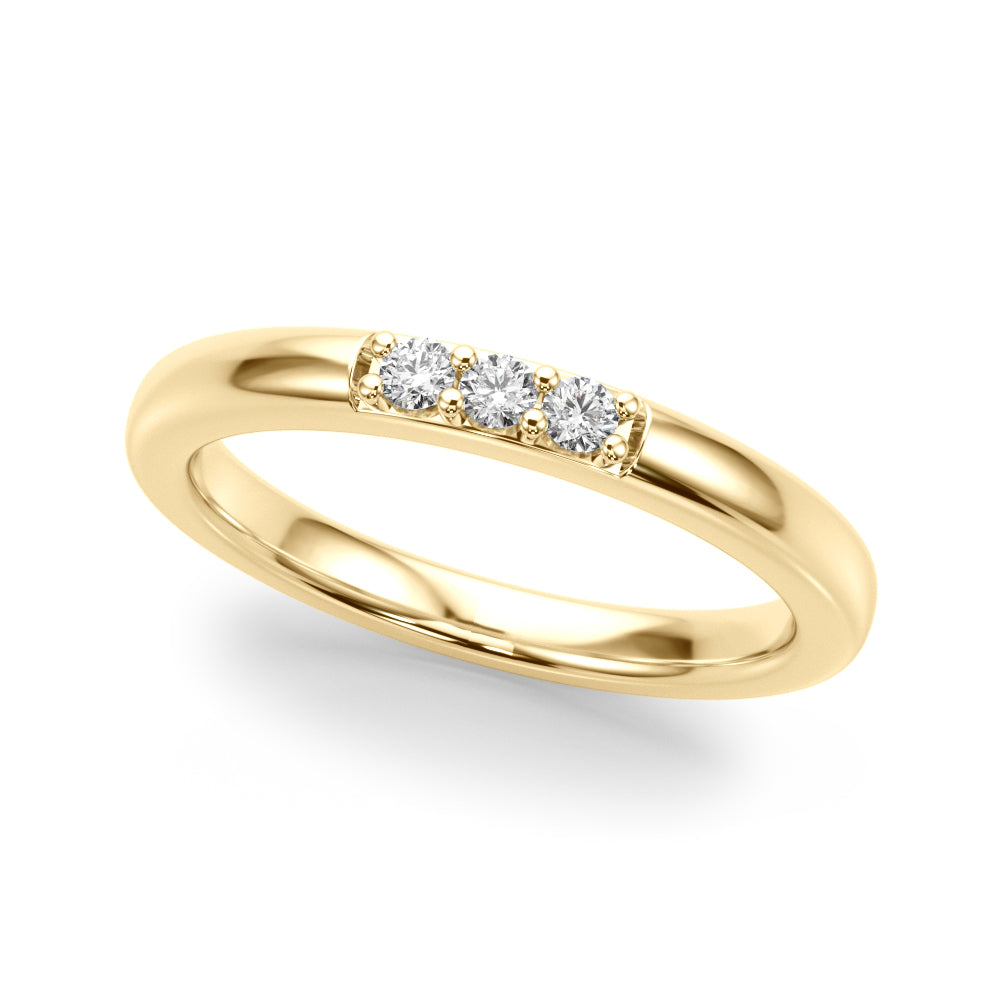 Diamond Accented Half Eternity Ring in 10K/14K gold and platinum with certified lab-grown or natural diamonds