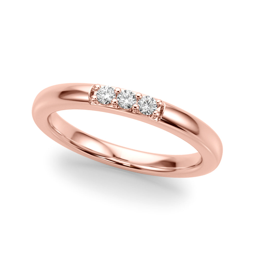 Diamond Accented Half Eternity Ring in Gold & Platinum