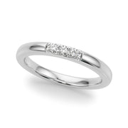 Diamond Accented Half Eternity Ring in Gold & Platinum