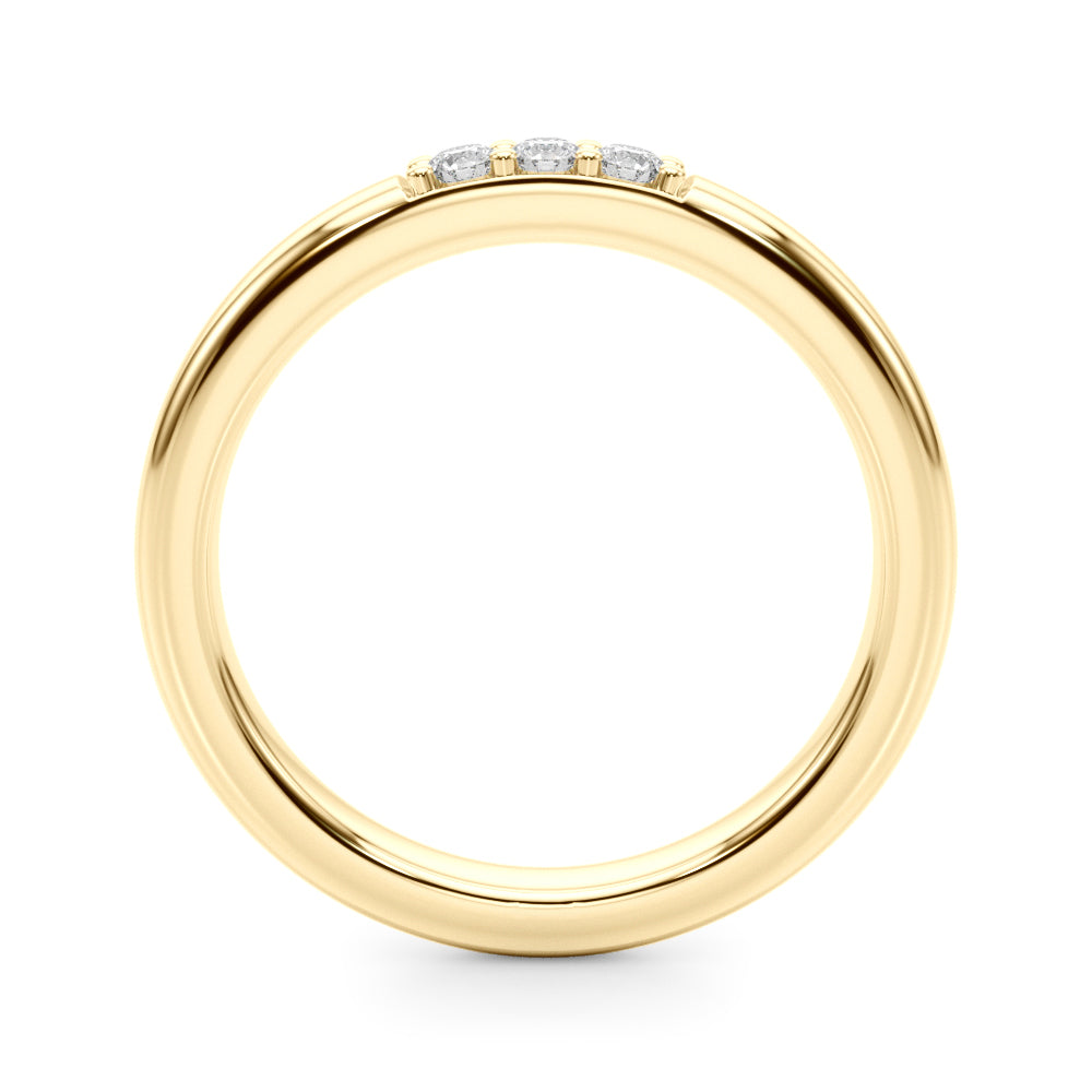 Diamond Accented Half Eternity Ring in Gold & Platinum