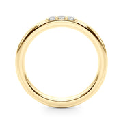 Diamond Accented Half Eternity Ring in Gold & Platinum