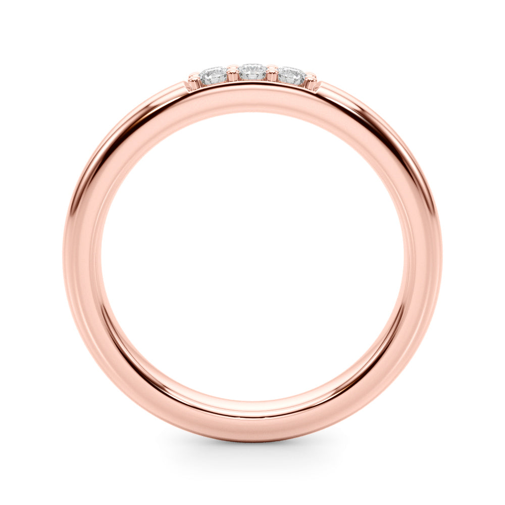 Diamond Accented Half Eternity Ring in Gold & Platinum
