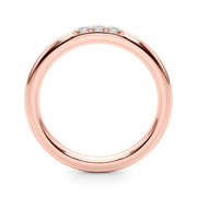 Diamond Accented Half Eternity Ring in Gold & Platinum