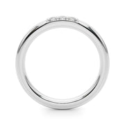 Diamond Accented Half Eternity Ring in Gold & Platinum
