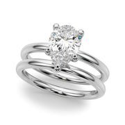 Exquisite Shape Solitaire Pear Diamond Engagement Ring â€” 10K/14K Gold & Platinum