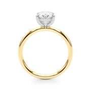 Exquisite Shape Solitaire Pear Diamond Engagement Ring â€” 10K/14K Gold & Platinum
