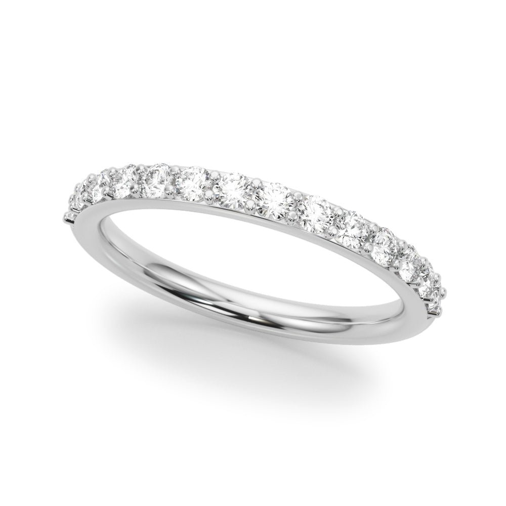Straight Diamond Half Eternity Ring in Gold & Platinum
