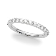 Straight Diamond Half Eternity Ring in Gold & Platinum