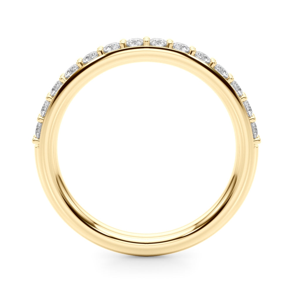 Straight Diamond Half Eternity Ring in Gold & Platinum