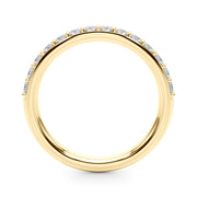Straight Diamond Half Eternity Ring in Gold & Platinum
