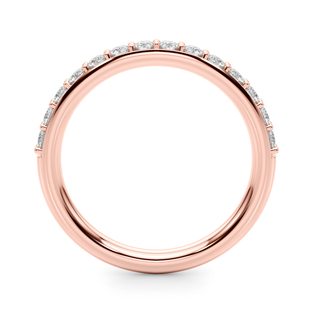 Straight Diamond Half Eternity Ring in Gold & Platinum