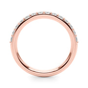 Straight Diamond Half Eternity Ring in Gold & Platinum