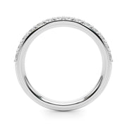 Straight Diamond Half Eternity Ring in Gold & Platinum