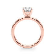 Exquisite Solitaire Oval Diamond Engagement Ring in 10K/14K gold and platinum with certified lab-grown or natural diamonds