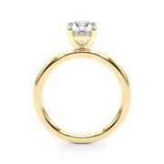Exquisite Solitaire Oval Diamond Engagement Ring in 10K/14K gold and platinum with certified lab-grown or natural diamonds