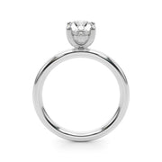 Exquisite Solitaire Oval Diamond Engagement Ring in 10K/14K gold and platinum with certified lab-grown or natural diamonds