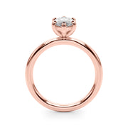 Regal Solitaire Marquise Diamond Engagement Ring in 10K/14K gold and platinum with certified lab-grown or natural diamonds