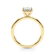 Regal Solitaire Marquise Diamond Engagement Ring in 10K/14K gold and platinum with certified lab-grown or natural diamonds