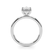 Regal Solitaire Marquise Diamond Engagement Ring in 10K/14K gold and platinum with certified lab-grown or natural diamonds