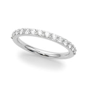 Straight Half Eternity Ring in Gold & Platinum