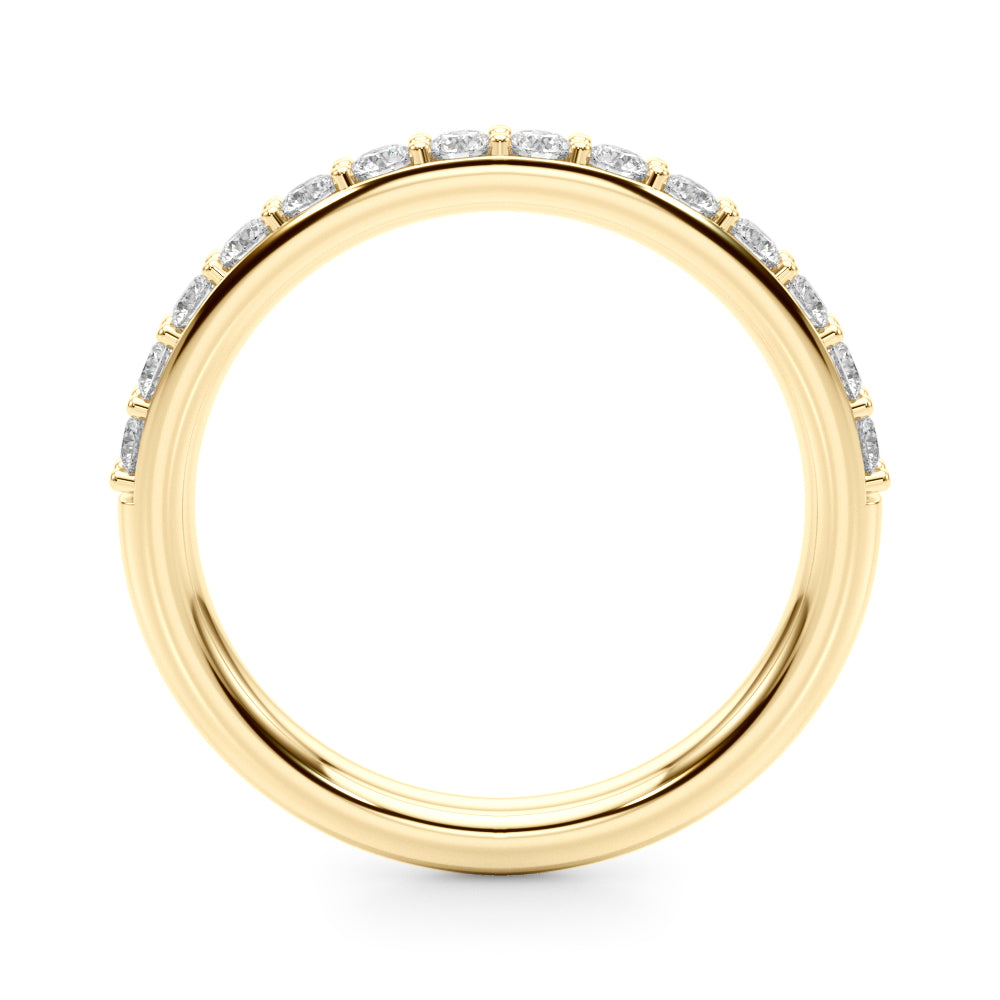 Straight Half Eternity Ring in Gold & Platinum