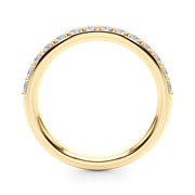 Straight Half Eternity Ring in Gold & Platinum
