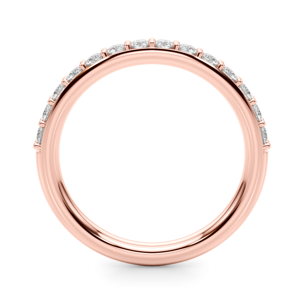 Straight Half Eternity Ring in Gold & Platinum