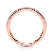 Straight Half Eternity Ring in Gold & Platinum