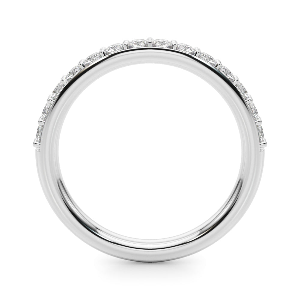 Straight Half Eternity Ring in Gold & Platinum