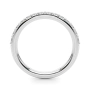 Straight Half Eternity Ring in Gold & Platinum