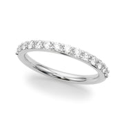 Straight Half Eternity Ring in Gold & Platinum