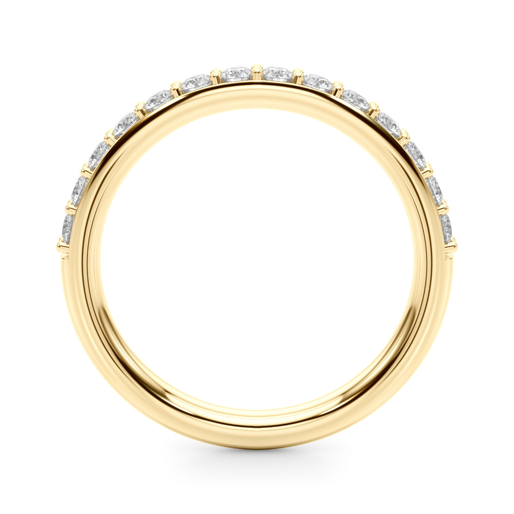 Straight Half Eternity Ring in Gold & Platinum