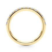 Straight Half Eternity Ring in Gold & Platinum