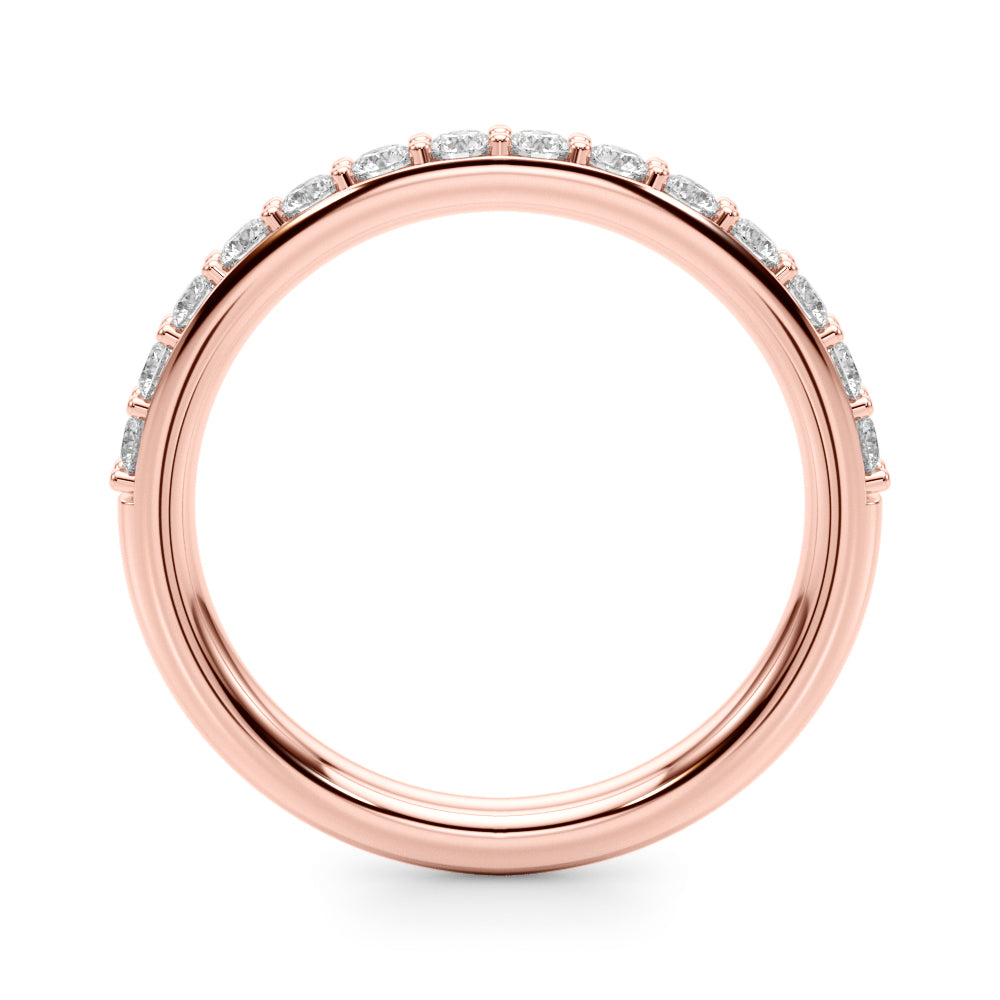 Straight Half Eternity Ring in Gold & Platinum