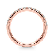 Straight Half Eternity Ring in Gold & Platinum