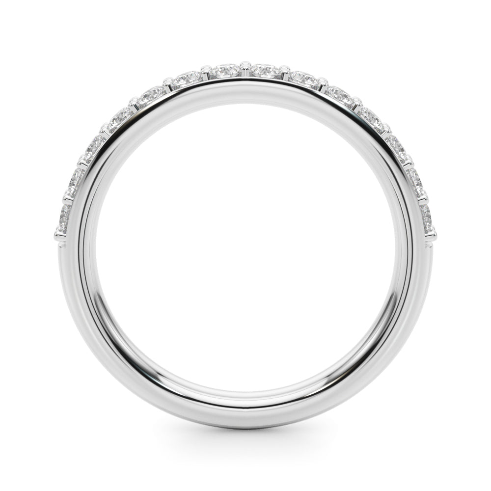 Straight Half Eternity Ring in Gold & Platinum